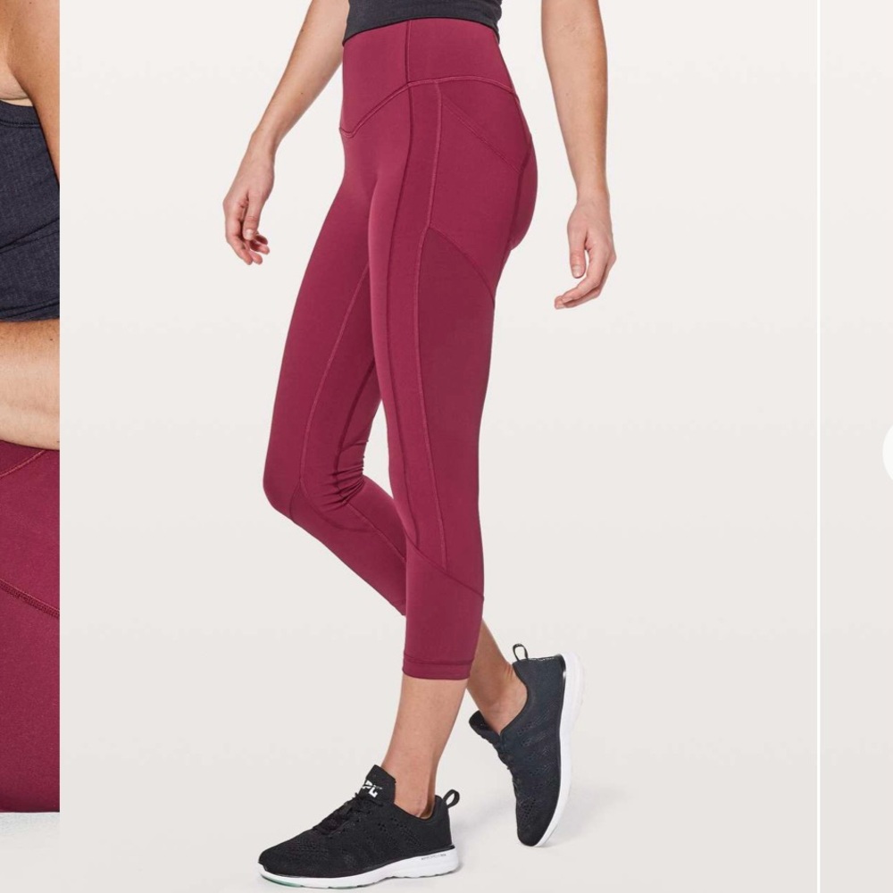 Lululemon All The Right Places Crop II *23" - Ruby Wine